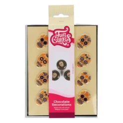 FUNCAKES Décors Chocolat Blanc Fête des Morts (x12)