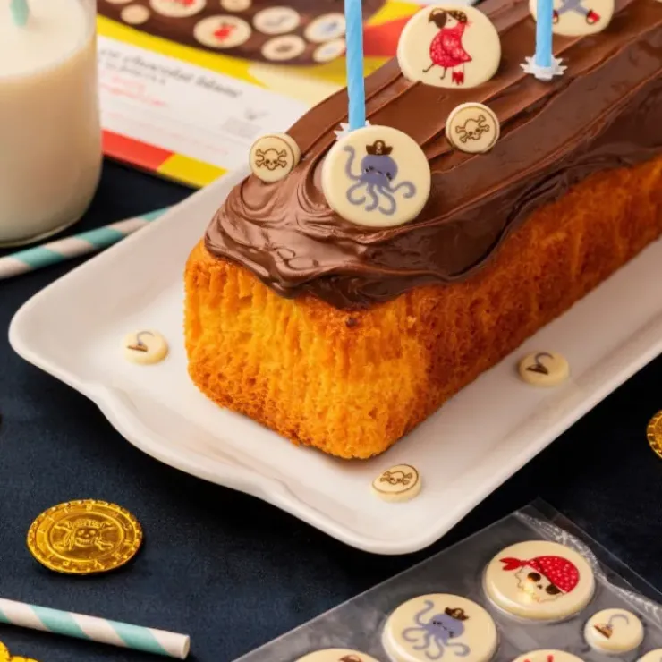 Sale VALRHONA Décors Chocolat Blanc Pirate 24 pièces Chocolatree