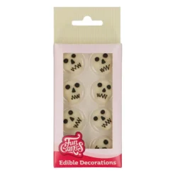 New FUNCAKES Décors en Pâte à Sucre Tête de Mort (x8)