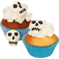 New FUNCAKES Décors en Pâte à Sucre Tête de Mort (x8)