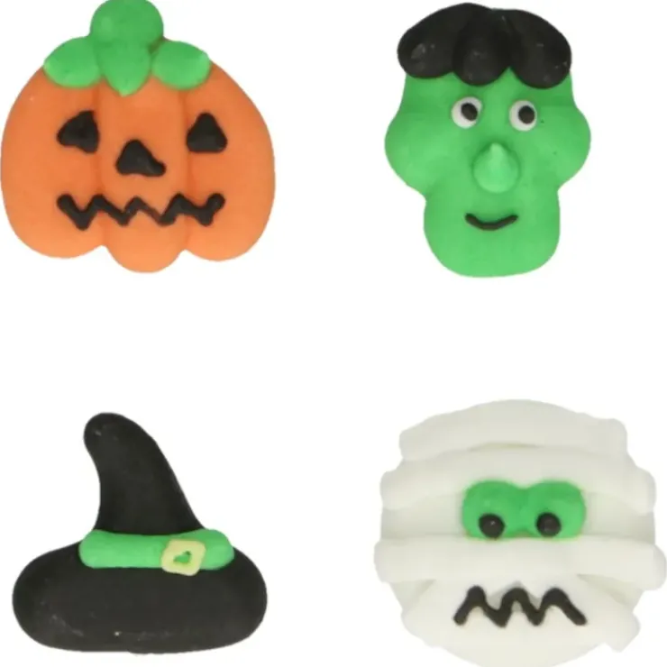 FUNCAKES Décors en Sucre 4 Motifs Halloween (x12)