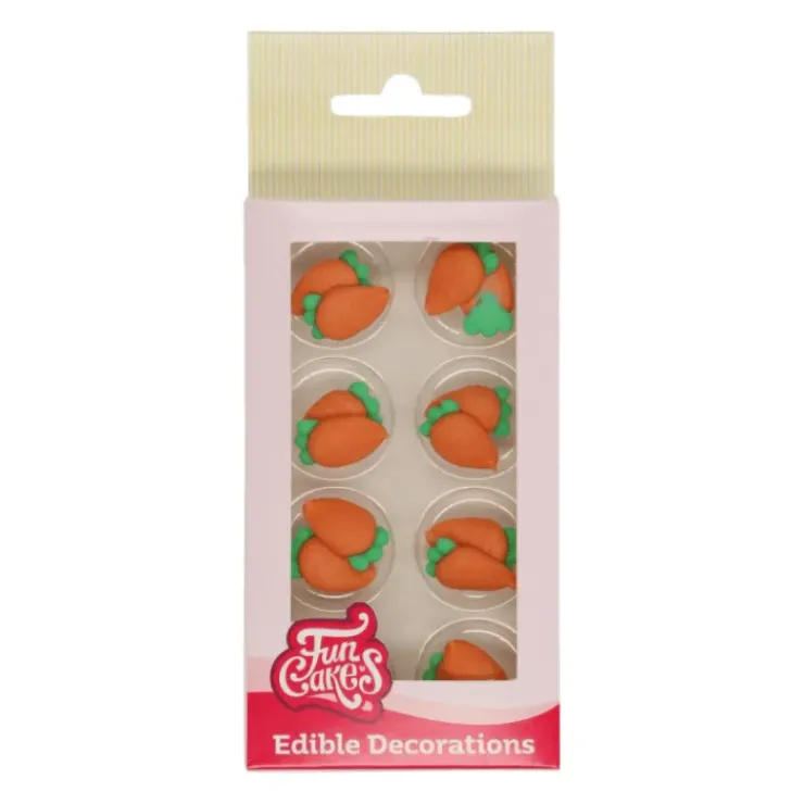New FUNCAKES Décors en Sucre Carotte (x16)