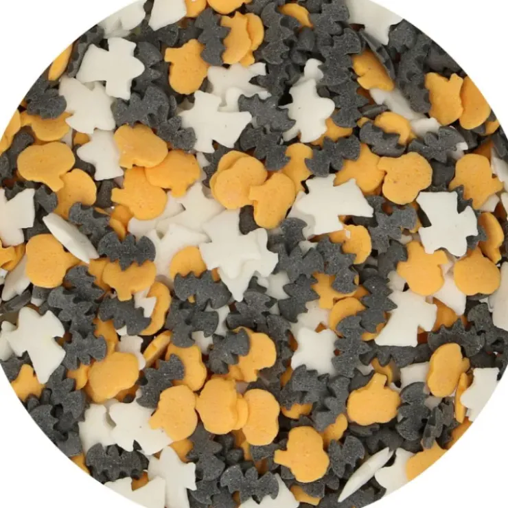 Sale FUNCAKES Décors en Sucre Halloween (Fantômes, Citrouilles, Chauves-souris) 55g