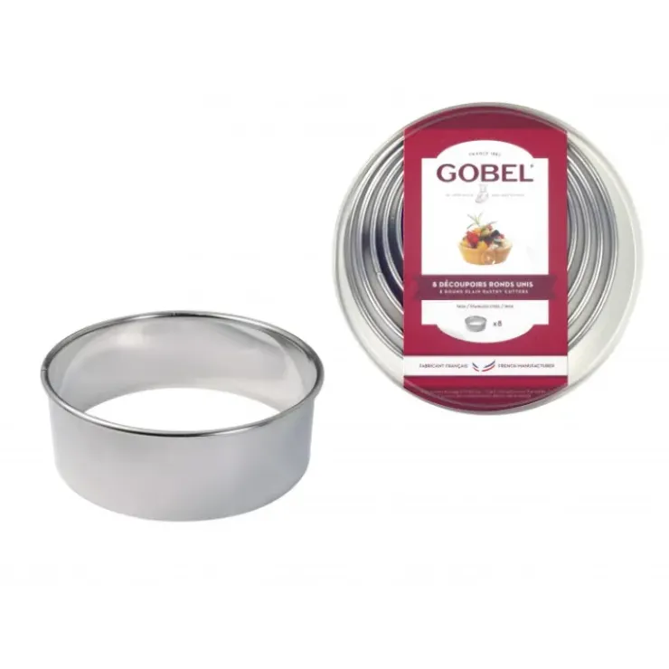 GOBEL Découpoirs Ronds unis inox (boite de 8)