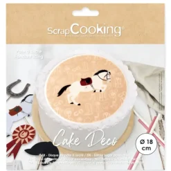 Best SCRAPCOOKING Disque Pâte à Sucre Équitation Ø 18 cm