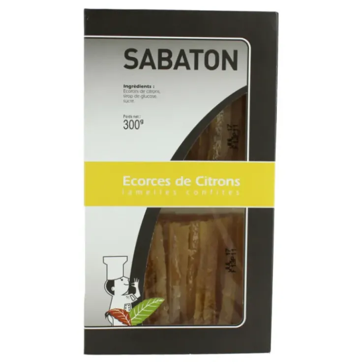 New SABATON Ecorces Citron Confit en Lamelles 150 g (x2)