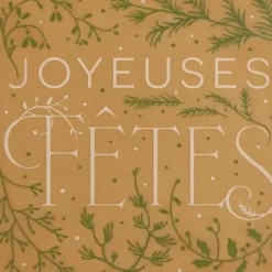 Hot FLORENSUC Embout de Bûche Chocolat Blond Joyeuses Fêtes 80 x 80 mm (x42)