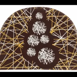 New FLORENSUC Embout de Bûche Fibre 8,4 x 6,5 cm Décor en Chocolat (x42)