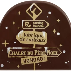 FLORENSUC Embout de Bûche Pancartes de Noël 8,4 cm Décor en Chocolat (x42)