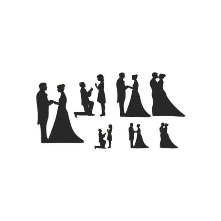 Discount CUISINEADDICT Emporte Pièce Silhouettes Mariés H.12.5 cm (x7)