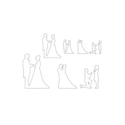 Discount CUISINEADDICT Emporte Pièce Silhouettes Mariés H.12.5 cm (x7)