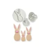 New PME Emporte-Pièces avec Poussoir Famille Lapin (x3)