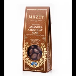 MAZET Etui Pincé Friandises Amandes Chocolat Noir 200 g