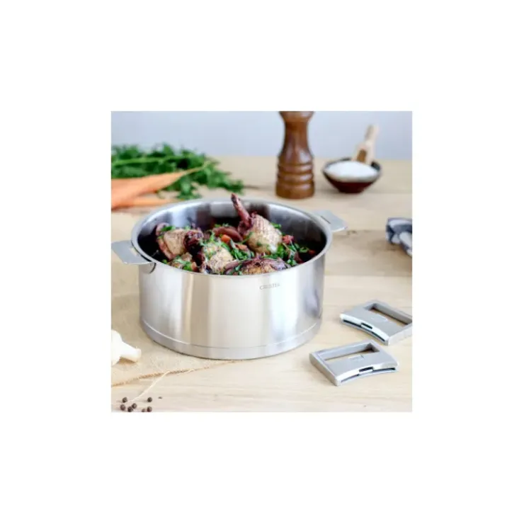 Hot CRISTEL Faitout Ø 24 cm Strate Amovible Inox