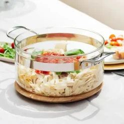 Clearance MASTRAD Faitout en Verre avec Couvercle 20 x H 11 cm Belissam