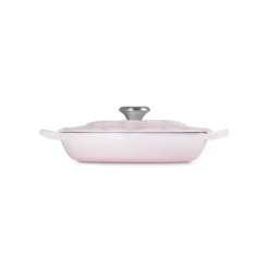 LE CREUSET Faitout Fonte Émaillée Pétales Shell Pink 26 cm