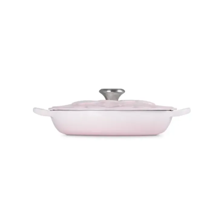 LE CREUSET Faitout Fonte Émaillée Pétales Shell Pink 26 cm