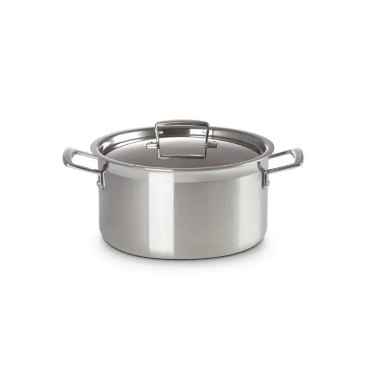 Outlet LE CREUSET Faitout Inox 24 cm avec Couvercle