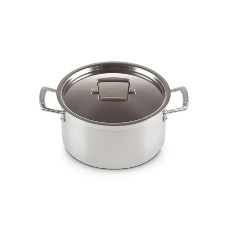 Outlet LE CREUSET Faitout Inox 24 cm avec Couvercle
