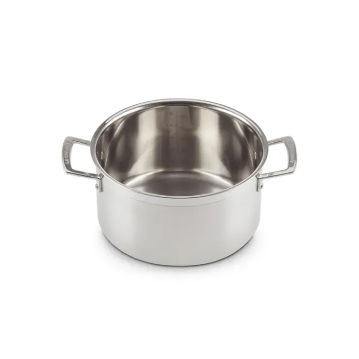 Outlet LE CREUSET Faitout Inox 24 cm avec Couvercle