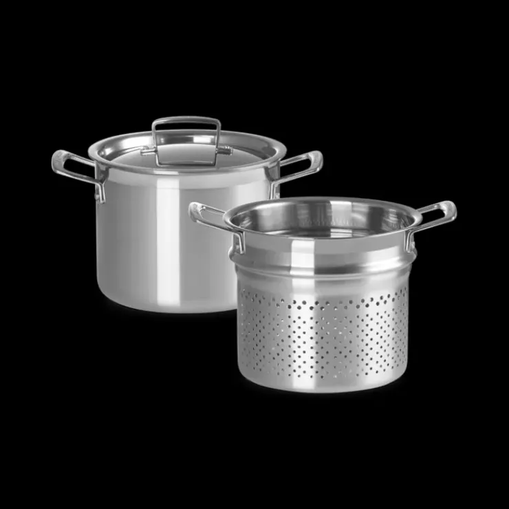 Discount LE CREUSET Faitout Inox 20 cm avec Panier Vapeur