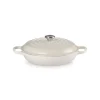 LE CREUSET Faitout Meringue en Fonte avec Intérieur Sable 30 cm Signature
