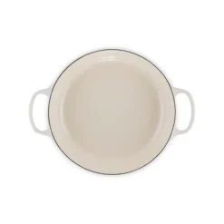 LE CREUSET Faitout Meringue en Fonte avec Intérieur Sable 30 cm Signature