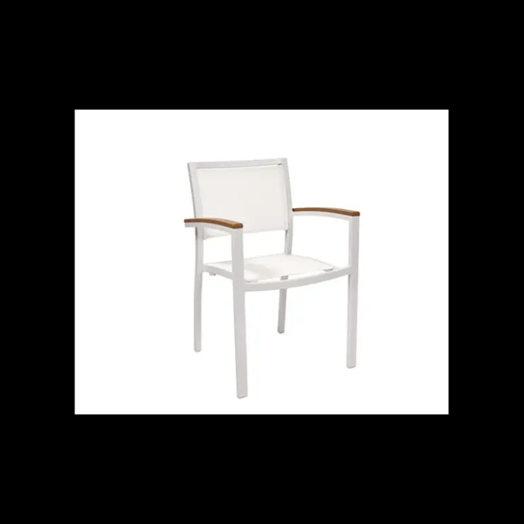 Sale EZPELETA Fauteuil en Aluminium Laqué Monaco Blanc