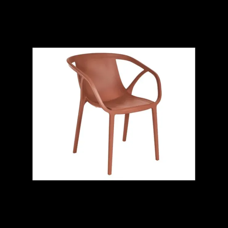 Sale EZPELETA Fauteuil en Polypropylène effet Chevrons Hop Terracotta