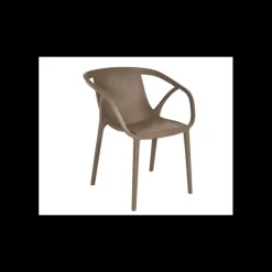 Hot EZPELETA Fauteuil en Polypropylène effet Chevrons Hop Taupe