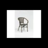 Online LYROSE Fauteuil Imitation Rotin Moka et Bois