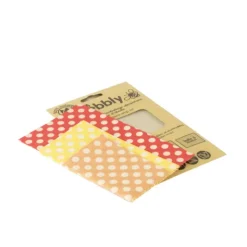 PEBBLY Feuille Emballage Alimentaire Cire Abeille Pois (x3)