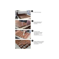 Clearance FLORENSUC Feuille Transfert Chocolat Feu d'Artifice 250x400 mm (x10)