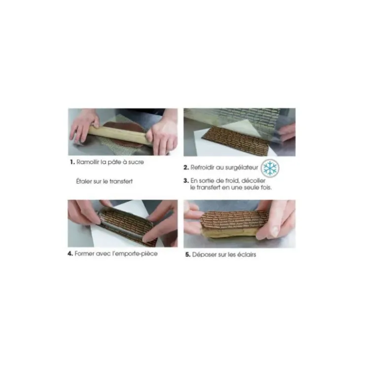 Clearance FLORENSUC Feuille Transfert Chocolat Feu d'Artifice 250x400 mm (x10)