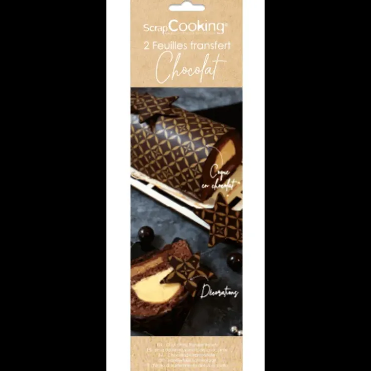 Best SCRAPCOOKING Feuilles de Transfert Chocolat Couture (x2)