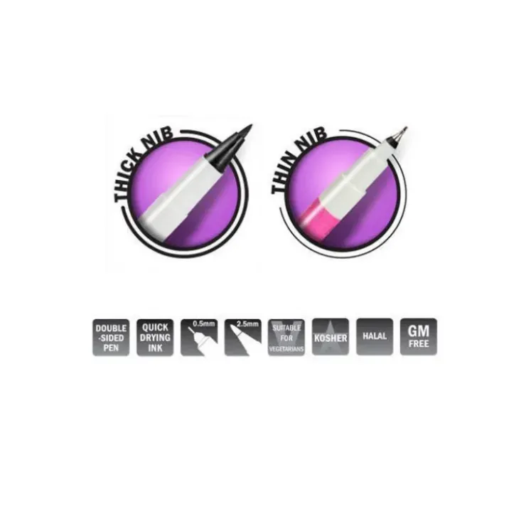 Hot RAINBOW DUST Feutre alimentaire Bleu ciel double mines