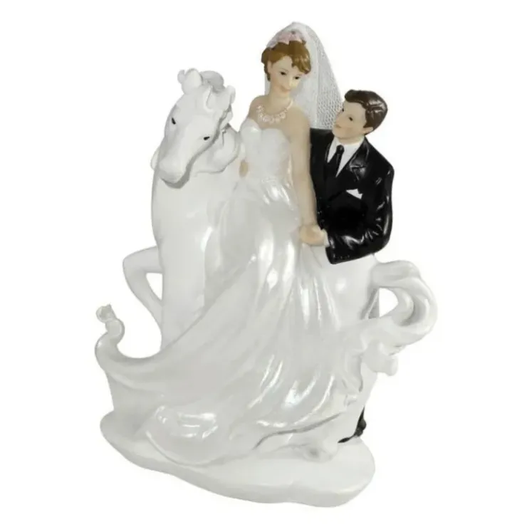 Clearance CUISINEADDICT Figurine Mariage Cheval Blanc 20 cm