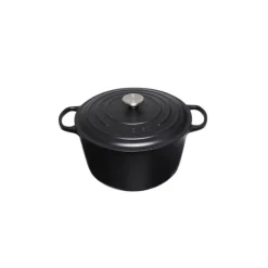 Online LE CREUSET FIN DE SERIE Cocotte en Fonte Haute 24 cm Noir Mat