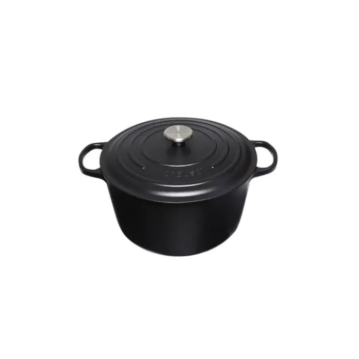 Online LE CREUSET FIN DE SERIE Cocotte en Fonte Haute 24 cm Noir Mat