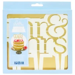 PME FIN DE SERIE Découpoir Cake Topper Mr & Mrs Moderne 16,5 x 15 cm