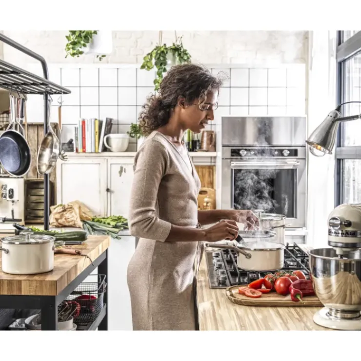 KITCHENAID FIN DE SERIE Faitout Émaillé 20cm Crème