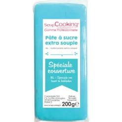 Clearance SCRAPCOOKING FIN DE SERIE Pâte à Sucre Bleu Spéciale Couverture 200g