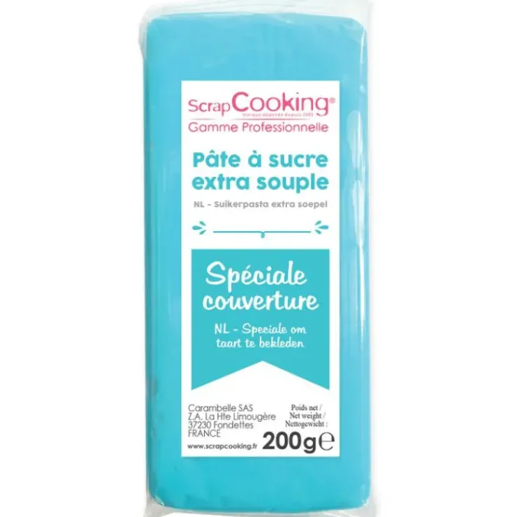 Clearance SCRAPCOOKING FIN DE SERIE Pâte à Sucre Bleu Spéciale Couverture 200g