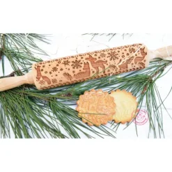Hot SCRAPCOOKING FIN DE SERIE Rouleau à Pâtisserie Motif Noël Forêt Enchantée 39 cm