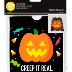 Sale WILTON FIN DE SERIE Sachet Bonbon Citrouille 15 x 15 cm (x18)