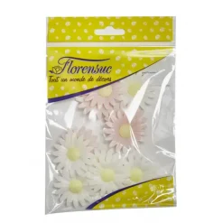 Discount FLORENSUC Fleur Azyme Bio Marguerite Rose et Blanche 4,5 cm x10