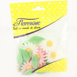 Best FLORENSUC Fleurs de Marguerites roses et blanches x12 - en Azyme