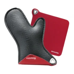 CUISINEADDICT Gant et Manique de Cuisine Néoprène Noir 28 cm Kitchen Grips