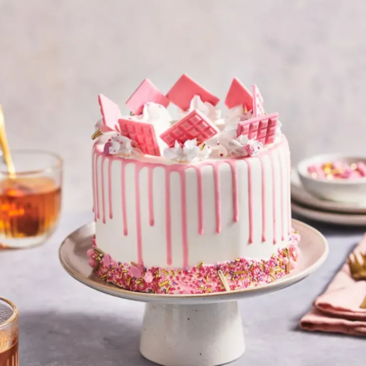 New FUNCAKES Glaçage Choco Drip Rose Clair 180 g