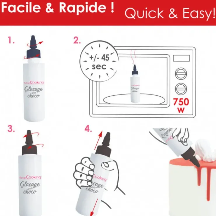 Clearance SCRAPCOOKING Glaçage Violet Goût Chocolat 130 g